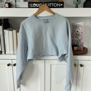 BABY BLUE TNA ARITIZIA CROPPED SWEATSHIRT SIZE 2